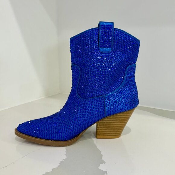 ✨ Blue Rhinestone Western Boots ✨ - Picture 5 of 5